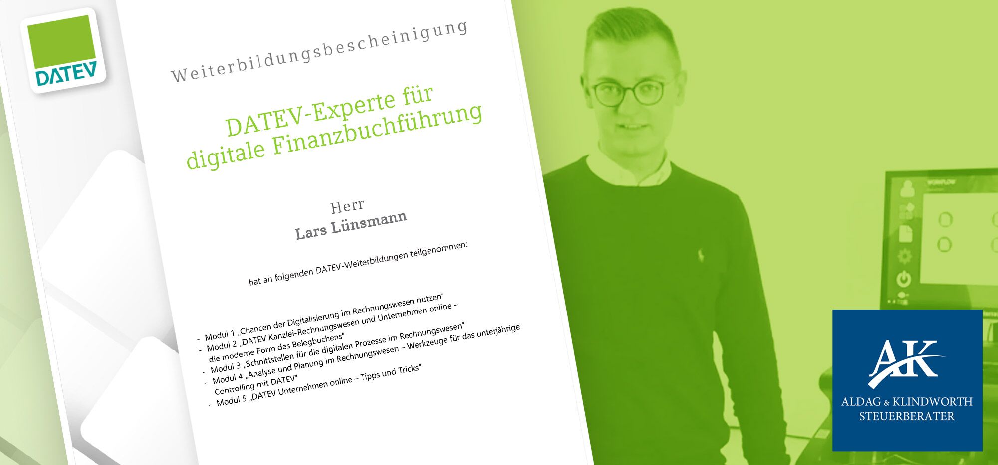 Aldag & Klindworth Steuerberater– DATEV-Experte für digitale Finanzbuchführung.